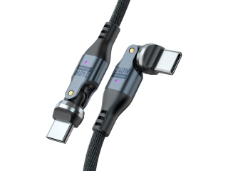 540-Degree USB-C Ladekabel mit Schwenkköpfen 240W PD - 1.8 Meter